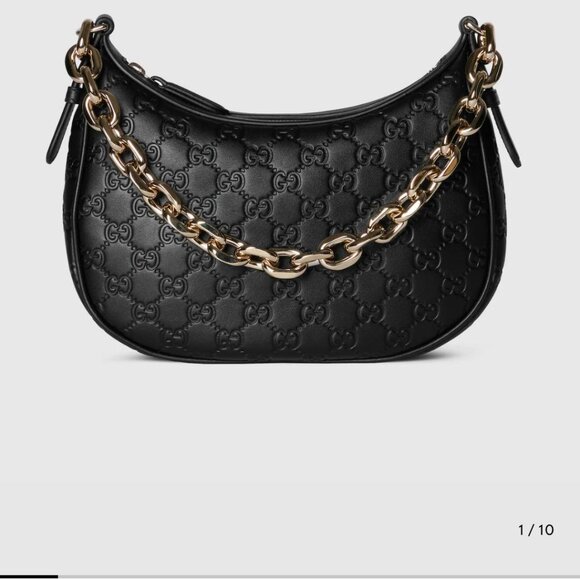 NWT Gucci GG Emblem Medium Shoulder Bag - Picture 1 of 8